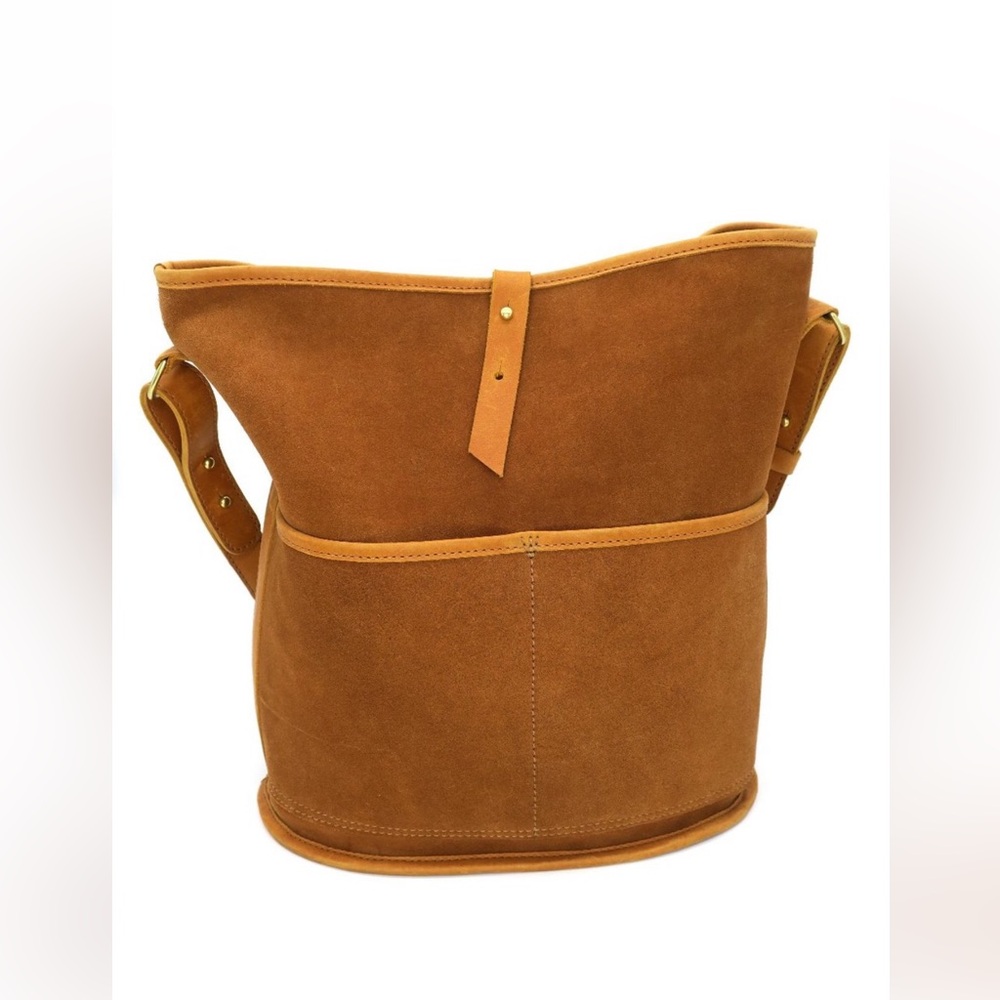 Parker Clay Topanga Everyday Bucket‎ Bag Suede Leather Purse